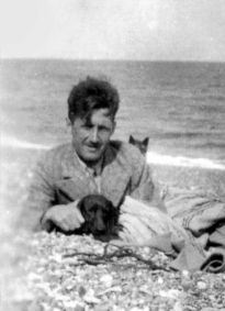 George Orwell on Southwold Beach, Suffolk, early 1930s
