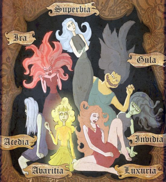 Обложка произведения 'Семь смертных грехов.'