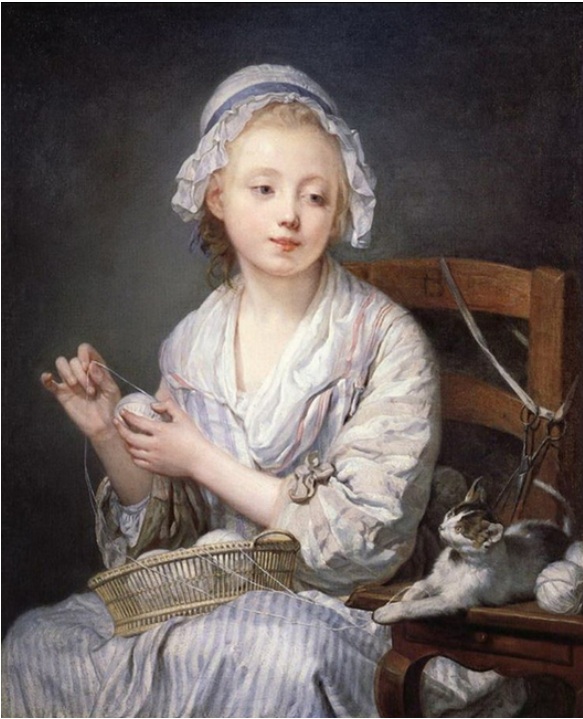 Жан Батист Грёз "Мотание клубков", 1759 г.