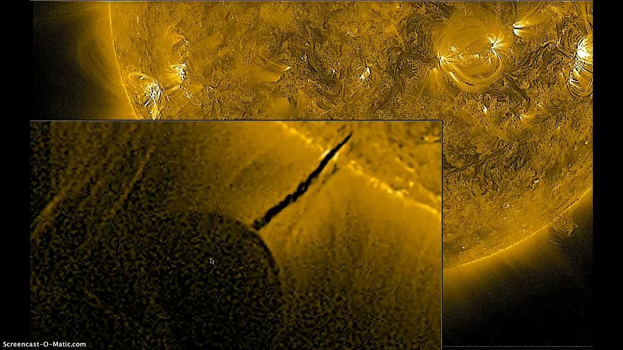 НЛО возле солнца снимки НАСА