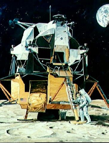 Обложка произведения 'Лунная миссия - исповедь астронавта.Глава 3. Прилунение.'