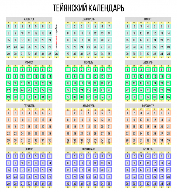 Тейянский календарь