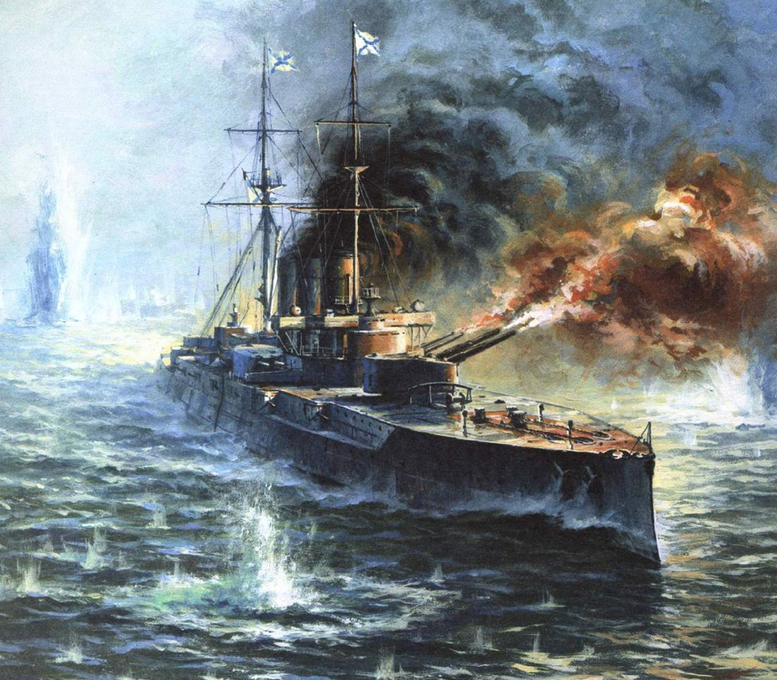 Сражение в цусимском проливе. Подвиг крейсера Рюрик 1904. Крейсер Рюрик. Крейсер Варяг Цусимское сражение. Бой крейсера Рюрик.